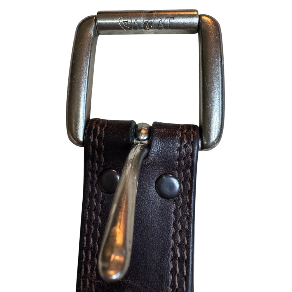 Ariat Distressed Leather Belt Western Workwear Size 36 Brown Outdoor